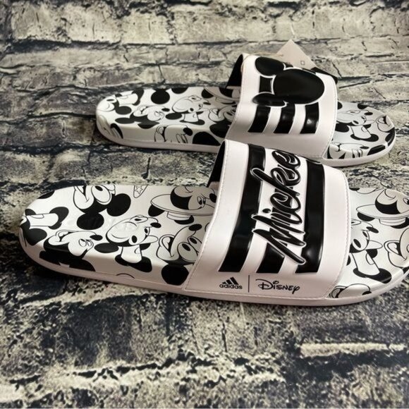 Adidas Disney Mickey Adilette Comfort Slide GW1057 Unisex Mens 13 Womens 14 - Picture 5 of 8